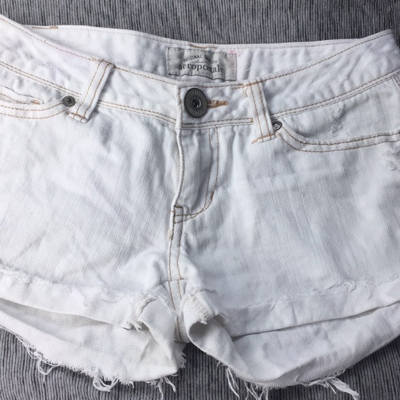 Aeropostale jean shorts white size 00 - Picture 2 of 5